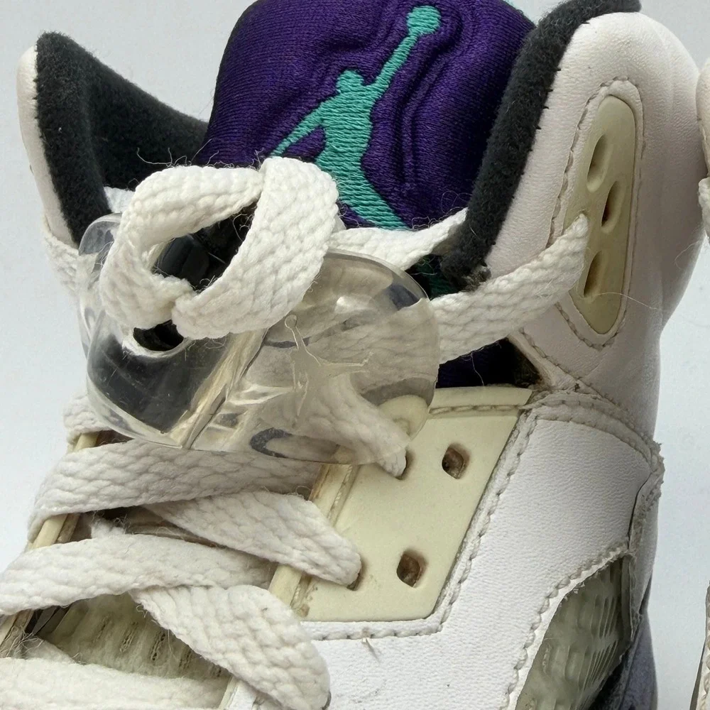 Jordan 5 Retro Grape White New Emerald Grape Ice 440888-108 5.5Y